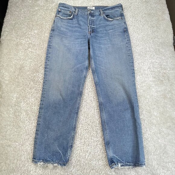 Agolde Kye Mid Rise Straight Leg Cropped Jean Womens 30 - Picture 2 of 12